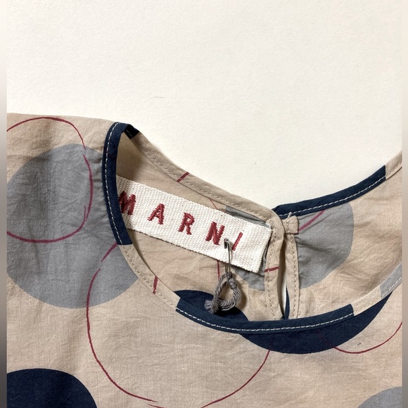 Marni NWT Kids Indigo Cotton Printed Top Size 6 - Picture 3 of 8